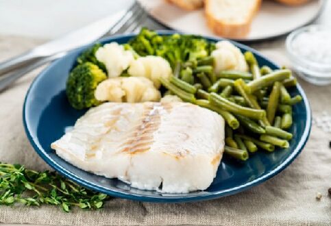 Pesca con verdure