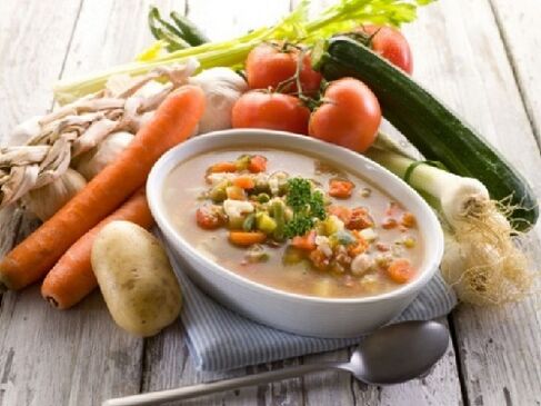 Zuppa di verdure e cera